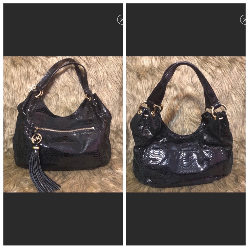 Michael Khors Black Snakeskin Bag